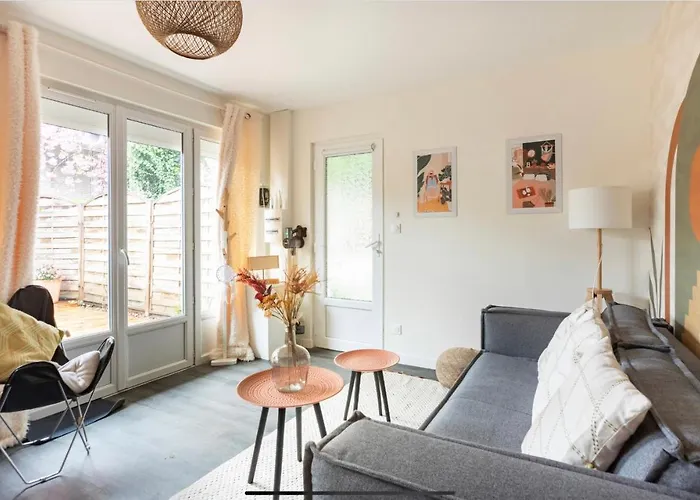 Le 102, Maison Avec Terrasse Et Parking Gare De Apartman Rouen